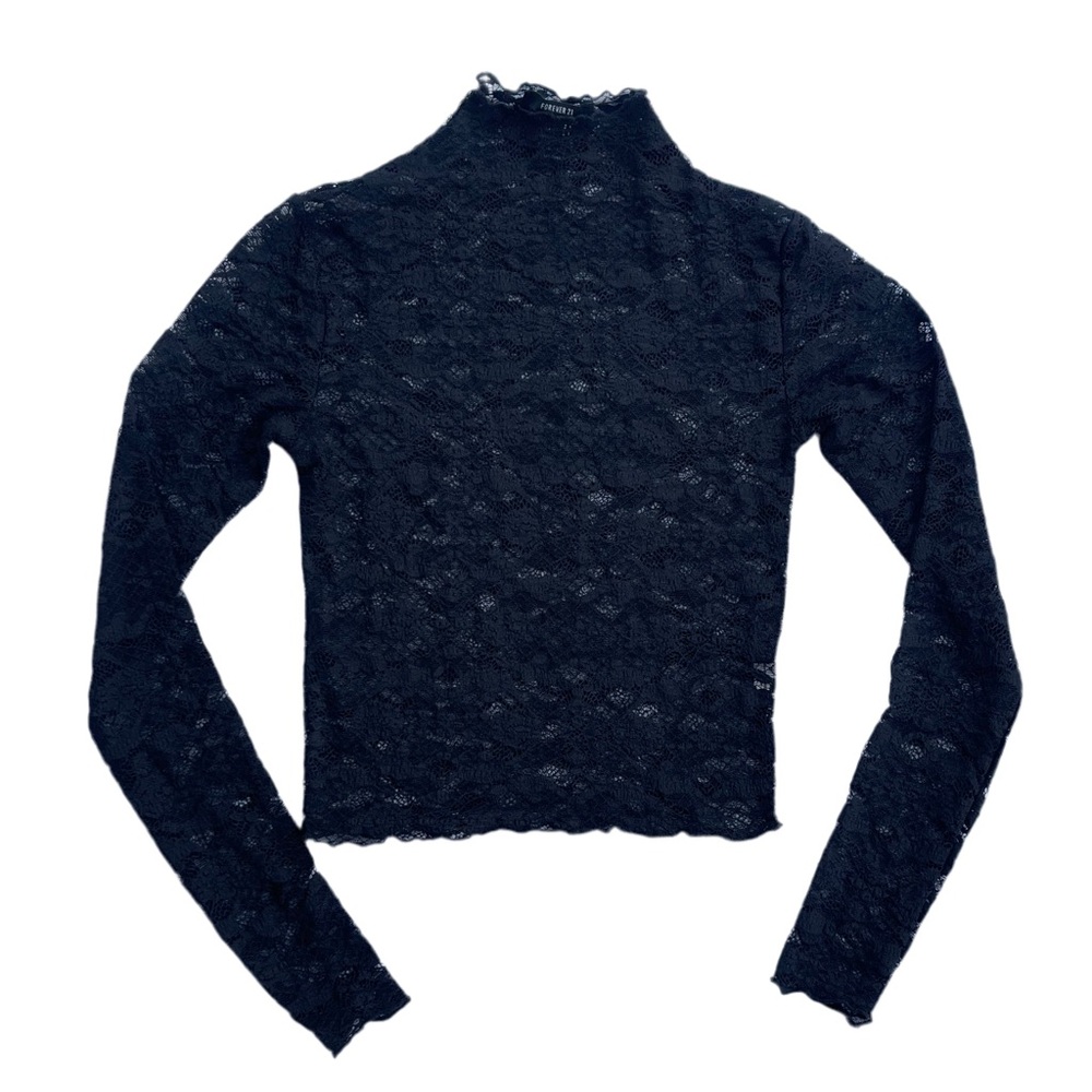 Forever 21 Elegant Black Lace Top
